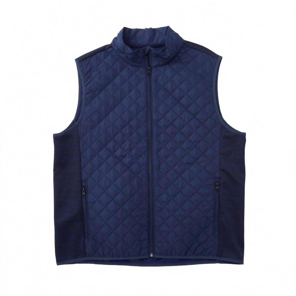 NEW F/X FUSION men's quilted sporty vest in navy